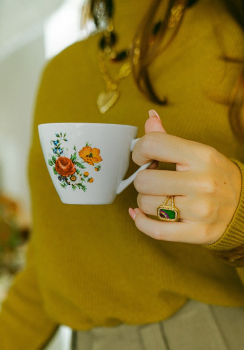 Robe verte asymétrique 2