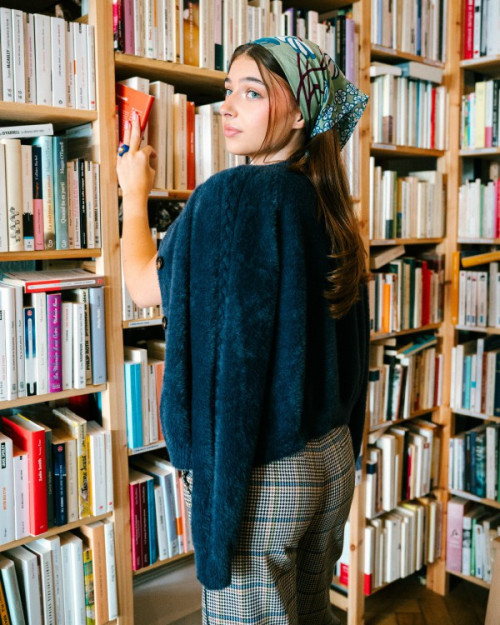 Robe verte asymétrique